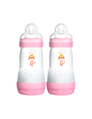 Mam Biberão Anti-Cólicas Easy Start 2m Rosa 2x260ml