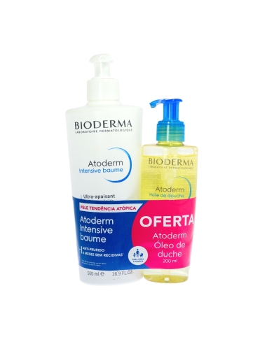 Bioderma Kit Atoderm Intensive Baume 500ml e Atoderm Óleo de Duche 200ml