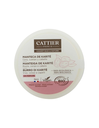 Cattier Manteiga de Karité Biológico 100gr