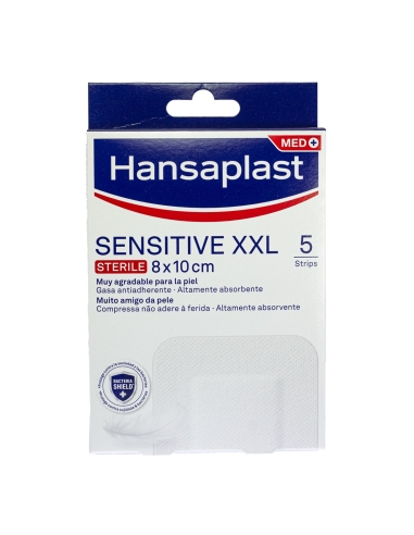 Hansaplast Sensitive XXL Sterile 8x10cm 5 unidades