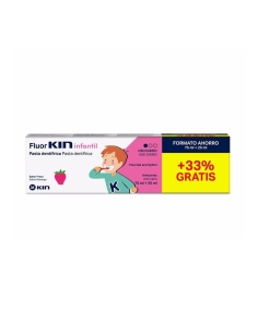 Kin Fluor Infantil Pasta Dentifrica Morango 75ml com 25ml