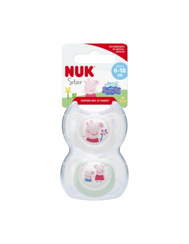 Nuk Star Peppa Pig Chupeta 6-18m 2uni