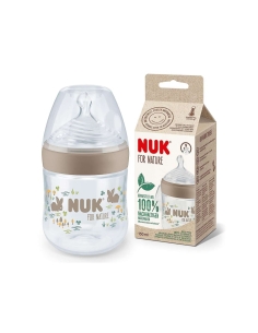 Nuk for Nature Biberão Tetina Silicone S Cinzento 150ml