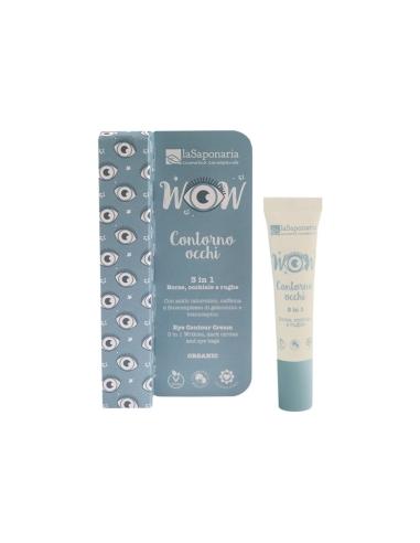 laSaponaria WOW Creme Contorno de Olhos 3 em 1 Rugas Olheiras e Papos 15ml