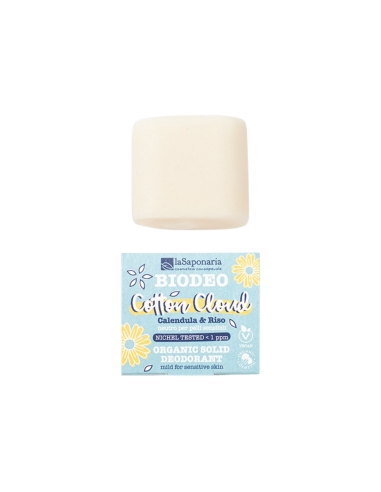 laSaponaria Biodeo Desodorizante Biologico Solido Cotton Cloud Sem Perfume 40g