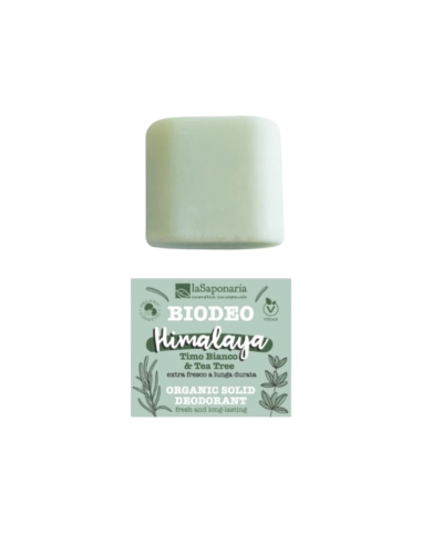 laSaponaria Biodeo Desodorizante Biologico Solido Himalaya Tomilho Branco e Arvore do Cha 40g