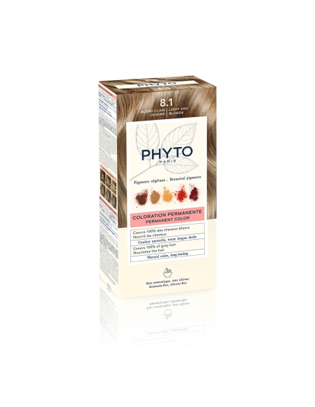 Phyto Color Coloração Permanente com Pigmentos Vegetais 8.1 Louro Claro Acinzentado