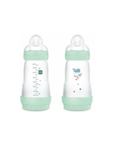 Mam Biberão Anti-Cólicas Easy Start 2m Azul 2x260ml