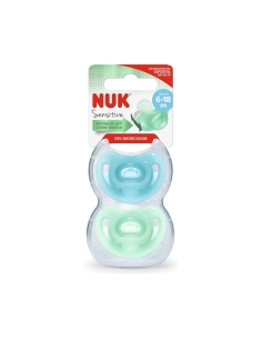 NUK Sensitive Chupeta Silicone 6-18M x2