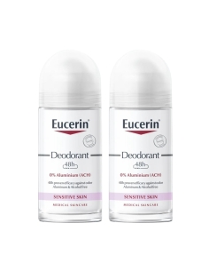 Eucerin Desodorizante Roll On 24h Sem Alumínio 50mlx2
