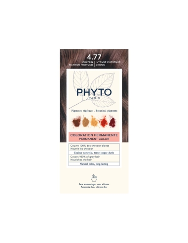 Phyto Color Coloração Permanente com Pigmentos Vegetais 4.77 Castanho Marron Profundo