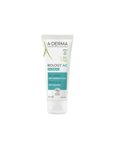 A-Derma Biology AC Global Cuidado Matificante Anti-Imperfeições 40ml