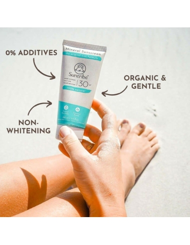 Suntribe Protetor Solar Mineral SPF 30 Com Cor...