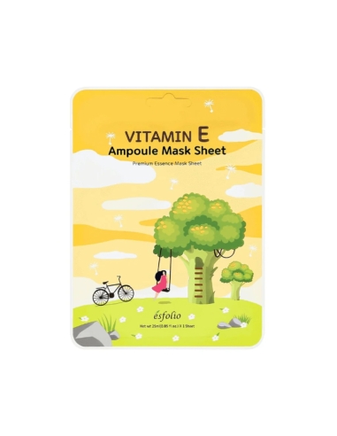 Esfolio Vitamin E Ampoule Mask Sheet Máscara Facial 25ml