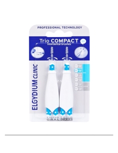 Elgydium Clinic Trio Compact Azul 3 Escovilhões