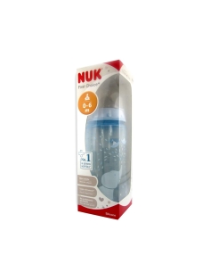 Nuk Biberão Azul 300ml + Tetina Silicone M 2