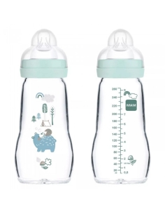 Mam Biberão de Vidro Feel Good Azul 2m 260ml