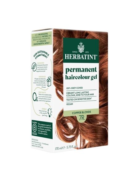 Herbatint Gel Colorante Capilar Permanente 7R Louro Acobreado 150ml