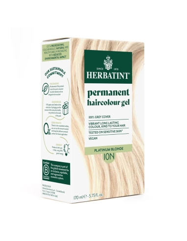 Herbatint Gel Colorante Capilar Permanente 10N Louro Platinado 150ml