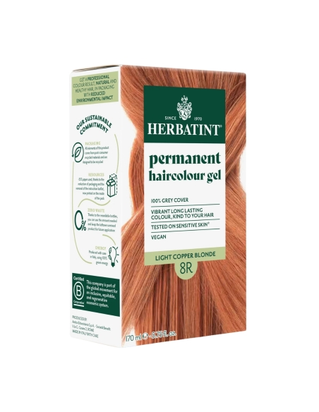 Herbatint Gel Colorante Capilar Permanente 8R Louro Claro Acobreado 150ml