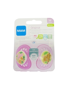 Mam Chupeta Original Silicone +16m Rosa 2un