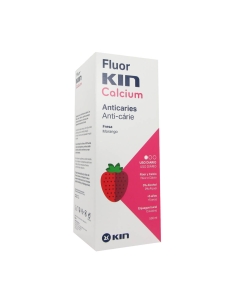 Kin Flúor Cálcio Colutório Sabor Morango 500ml 2