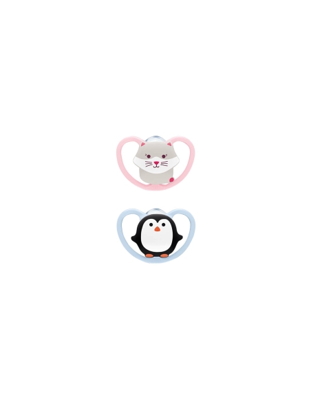 NUK Space Chupeta Silicone 6-18M x2