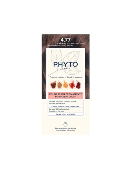 Phyto Color Coloração Permanente com Pigmentos Vegetais 4.77 Castanho Marron Profundo