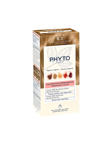 Phyto Color Coloração Permanente com Pigmentos Vegetais 8.3 Louro Claro Dourado