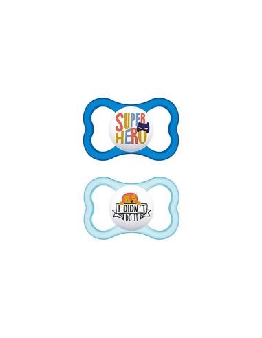 Mam Chupeta Air Silicone +16m Azul 2un