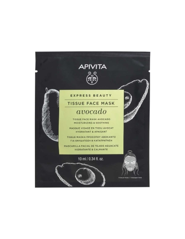 Apivita Express Beauty Máscara de Tecido Hidratante e Apaziguadora 10ml
