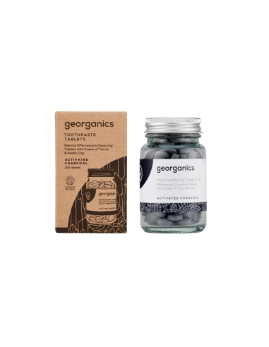 Georganics Pasta de Dentes Carvão Vegetal Ativado 120 Pastilhas