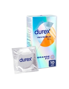Durex Invisible XL Grande Fit 10 unidades