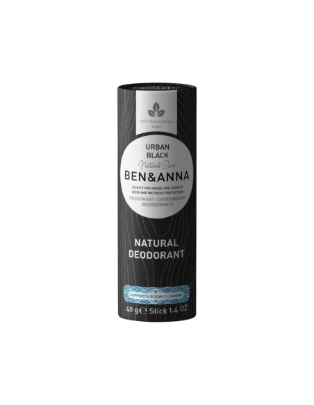 Ben Anna Desodorizante Natural Urban Black Stick Tubo Papel 40g