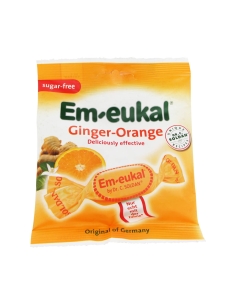 Em-Eukal Rebuçados Laranja Gengibre Sem Açúcar 50g