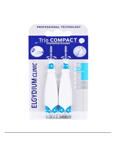 Elgydium Clinic Trio Compact Azul 3 Escovilhões