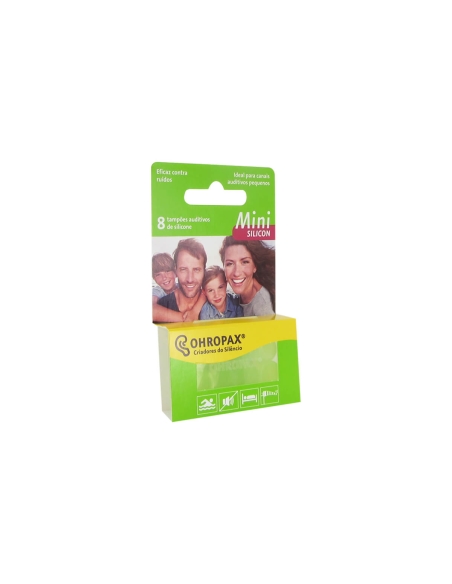 Ohropax Mini Silicone Tampões Auditivos de Silicone 8 Unidades