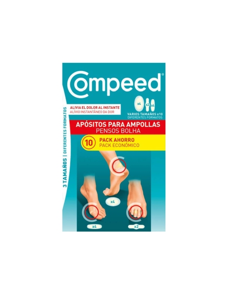 Compeed Pack Económico Pensos Bolhas Diferentes Formatos 10 unidades