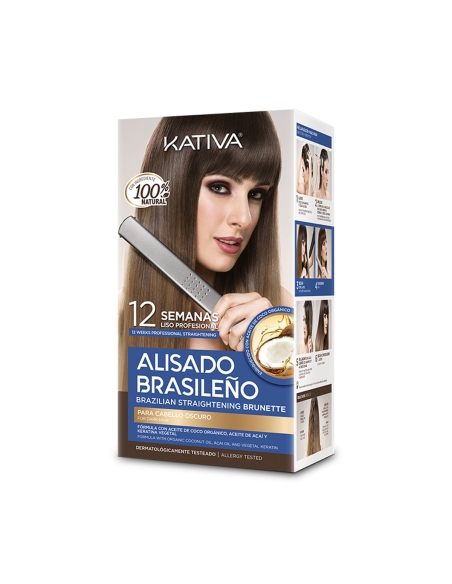 Kativa Kit Alisamento Brasileiro Cabelos Escuros