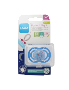 Mam Perfect Night Silicone 16 meses Azul 1 Unidade