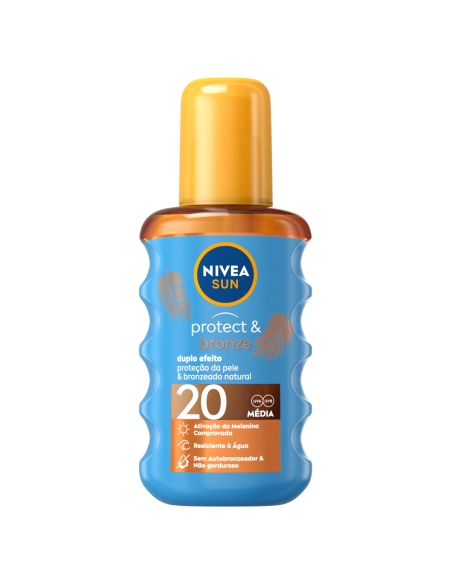 Nivea Sun Protetor Solar Spray Óleo Protect and Bronze SPF20 200ml