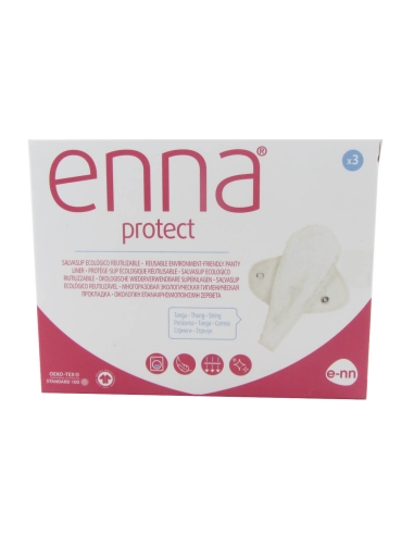 Enna Protect Salvaslip Ecológico Reutilizável Tanga 3 unidades