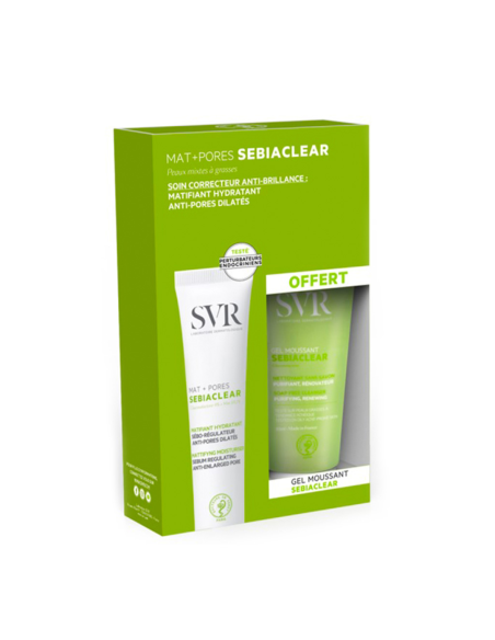 SVR Pack Sebiaclear Mat Pores e Gel Moussant