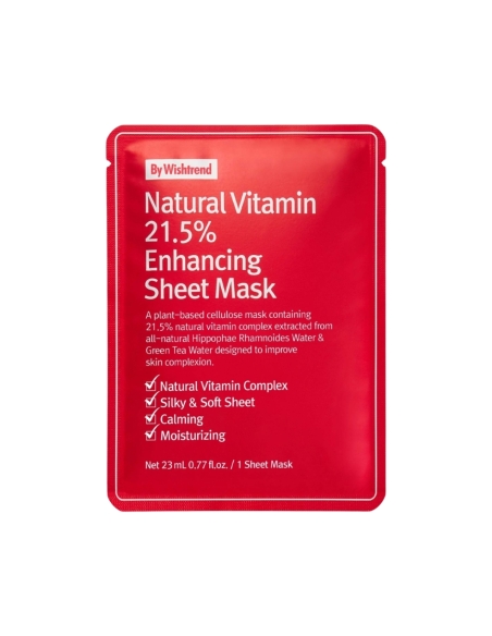 By Wishtrend Natural Vitamin 21,5% Enhancing Sheet Mask 1uni