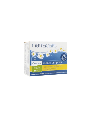 Natracare Tampões de Algodão Fluxo Regular 10 unidades