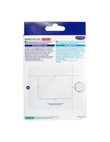 Hansaplast Sensitive XXL Sterile 8x10cm 5 unidades