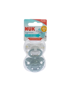 NUK Signature Chupeta Silicone 0-6m x2 2