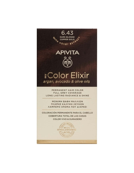 Apivita My Color Elixir 6.43 Louro Escuro Cobre Dourado