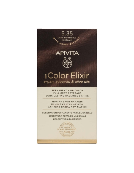 Apivita My Color Elixir 5.35 Castanho Claro Dourado Acajou