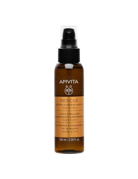 Apivita Intense Repair Rescue Óleo Capilar Nutritivo e Reparador 100ml